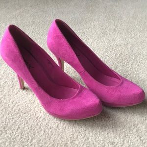 Pink Suede Heels